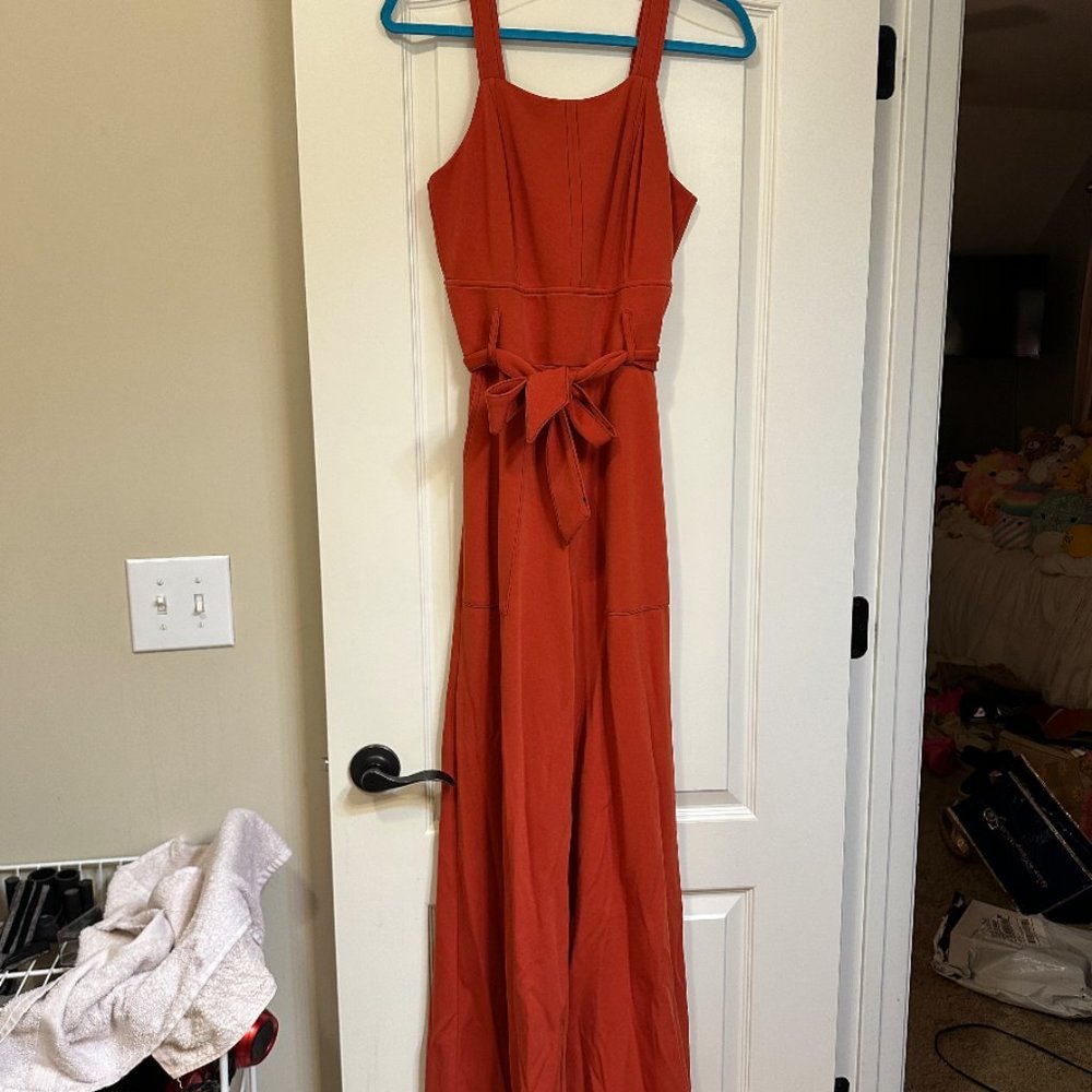 Strut & Bolt Wide Leg Burnt Orange Jumpsuit - Picture 3 of 4